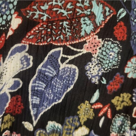 Ulla Popken Black Pink Blue Floral Dress, Size 16 - Picture 6 of 8